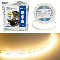 Светодиодная лента Feron 22W/m 240LED/m 2835SMD теплый белый 5М LS503 48829 Светодиодная лента Feron 22W/m 240LED/m 2835SMD теплый белый 5М LS503 48829