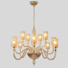 Подвесная люстра Crystal Lux SILVESTRO SP12 AMBER Подвесная люстра Crystal Lux SILVESTRO SP12 AMBER