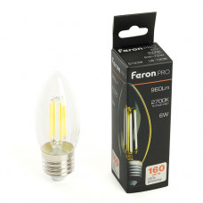 Лампа светодиодная Feron.PRO LB-1206 Свеча E27 960LM 6W 175-265V 2700K 51238 Лампа светодиодная Feron.PRO LB-1206 Свеча E27 960LM 6W 175-265V 2700K 51238