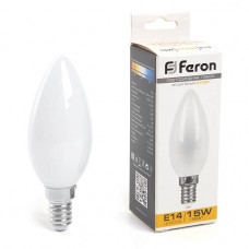 Лампа светодиодная Feron E14 15W 2700K Свеча Матовая 38255 Лампа светодиодная Feron E14 15W 2700K Свеча Матовая 38255