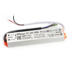 Блок питания для светодиодной ленты Feron LB007 12V 40W IP67 1,6A 48055 Блок питания для светодиодной ленты Feron LB007 12V 40W IP67 1,6A 48055