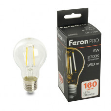 Лампа светодиодная Feron.PRO LB-1106 Шар E27 960LM 6W 175-265V 2700K 48889 Лампа светодиодная Feron.PRO LB-1106 Шар E27 960LM 6W 175-265V 2700K 48889