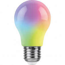 Лампа светодиодная Feron E27 3W RGB матовая LB-375 38118 Лампа светодиодная Feron E27 3W RGB матовая LB-375 38118