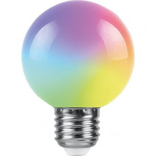 Лампа светодиодная Feron E27 3W RGB матовая LB-371 38127 Лампа светодиодная Feron E27 3W RGB матовая LB-371 38127
