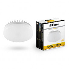 Лампа светодиодная Feron GX53 15W 2700K Таблетка Матовая LB-454 25834 Лампа светодиодная Feron GX53 15W 2700K Таблетка Матовая LB-454 25834