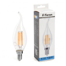 Лампа светодиодная Feron E14 15W 6400K Свеча на ветру Матовая 38264 Лампа светодиодная Feron E14 15W 6400K Свеча на ветру Матовая 38264